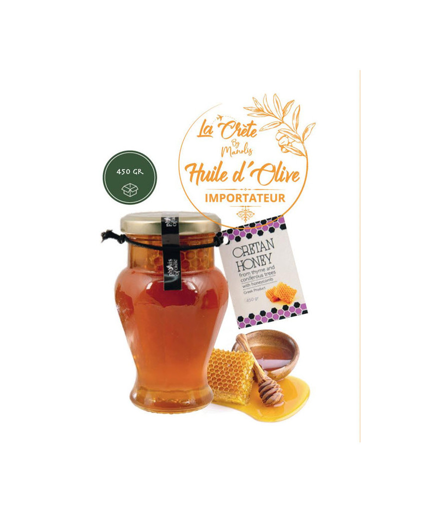 Miel de Thym Crétois avec rayon by ‘Physis of Crete’ 480gr – L’Élixir Ambre de la Méditerranée Miel de Thym Crétois avec rayon by ‘Physis of Crete’ 480gr – L’Élixir Ambre de la Méditerranée