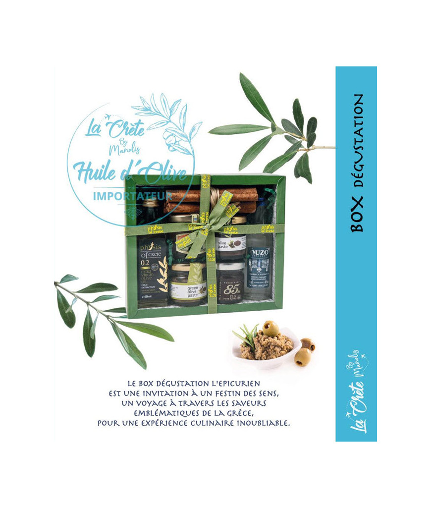 Coffret Dégustation L’Epicurien – Saveurs emblématiques de la Crète Coffret Dégustation L’Epicurien – Saveurs emblématiques de la Crète