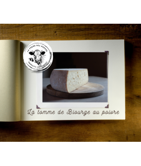 Tome de Biourge au poivre (tranche épaisse pour apéro environ 200g)