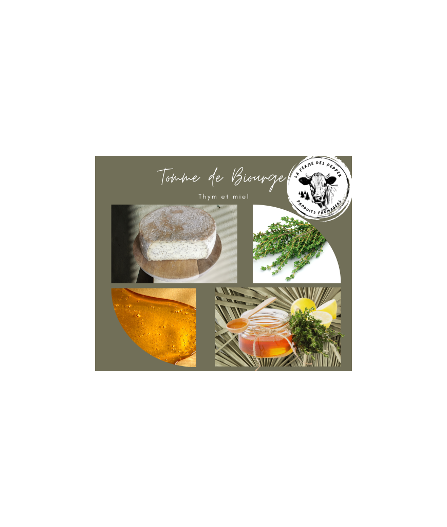 Tome de Biourge thym miel (tranche à tartine) - 200g