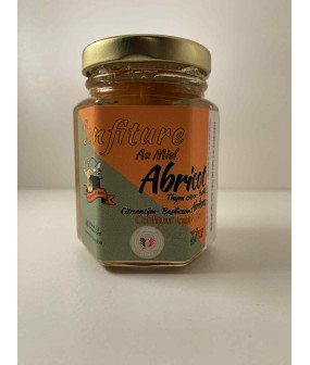 confiture au miel- abricots- thym citron- basilic 100gr