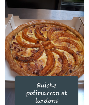 Quiche potimarron et lardons - 500g (2 personnes)