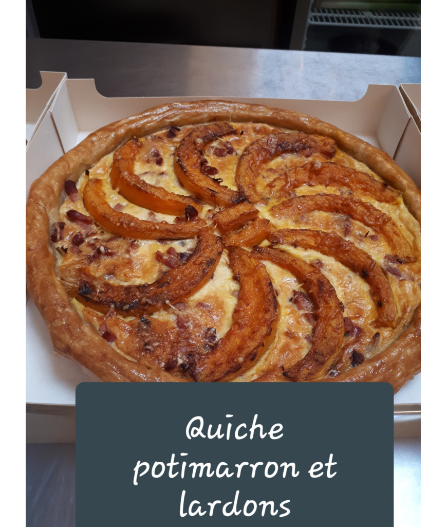 Quiche potimarron et lardons - 500g (2 personnes)