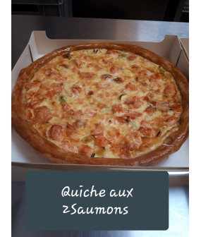 Quiche aux deux saumons - 500g (2 personnes)