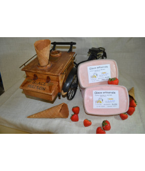 Glace fraise - 1 litre