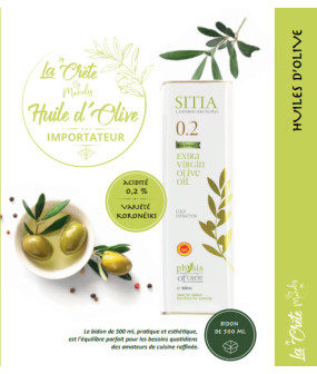 Huile d’Olive Extra  Vierge AOP Sitia  "Physis Of Crete 500ml