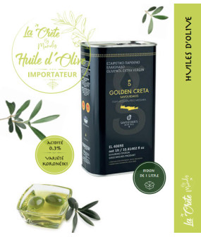 Huile d’Olive EXTRA VIERGE  BIOLOGIQUE AOP MESSARA  GOLDEN CRETA  1 L