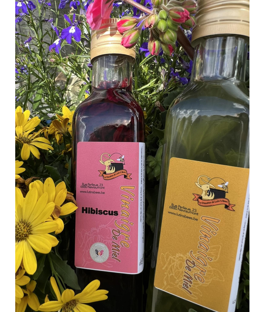 Vinaigre de Miel à l'hibiscus 250ml