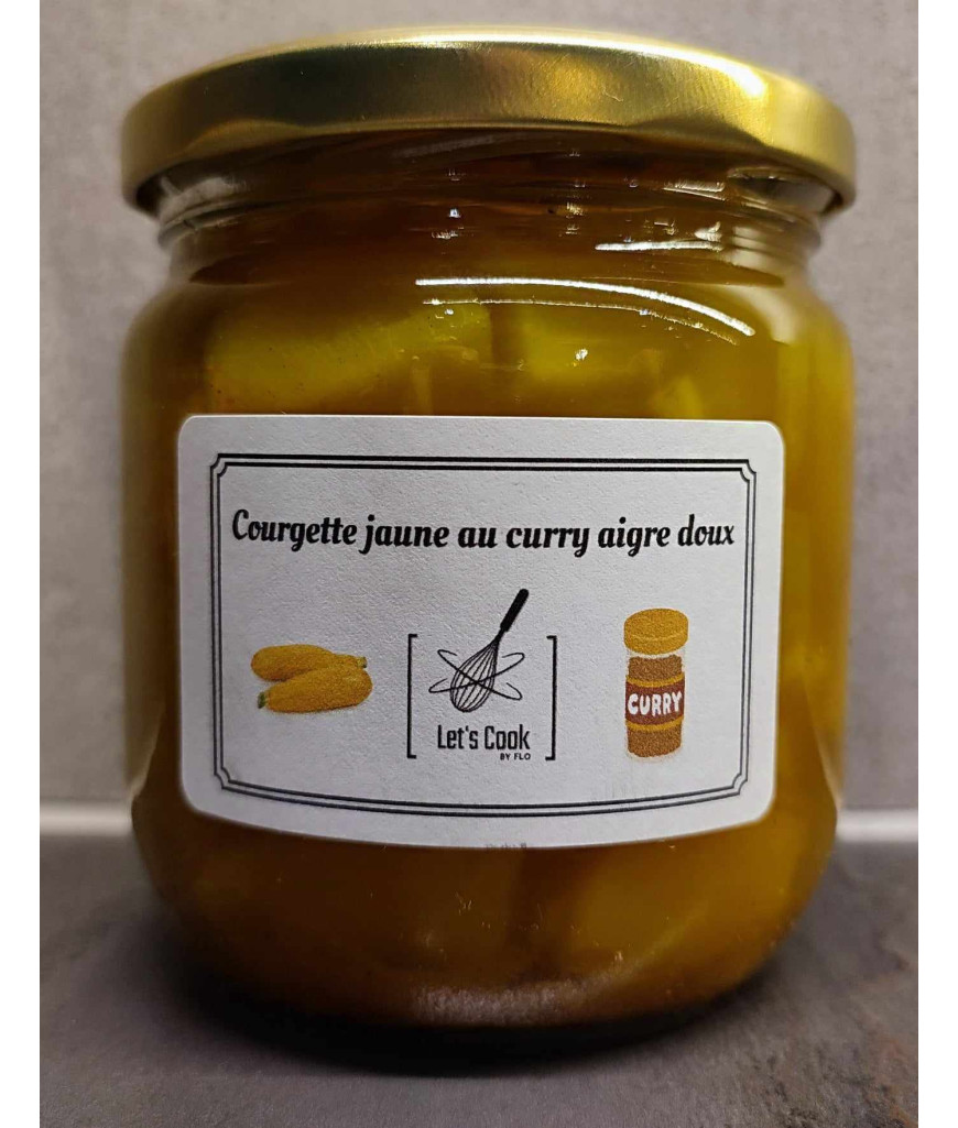 Courgette jaune à l'aigr doux et au curry +-400ml