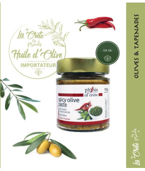 Tapenade d’Olive Verte Épicée ‘Physis of Crete 135gr’ – Une Fusion Audacieuse de Saveurs € 6,00